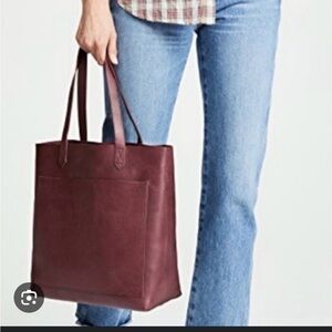 Madewell Medium Transport Tote Dark Cabernet